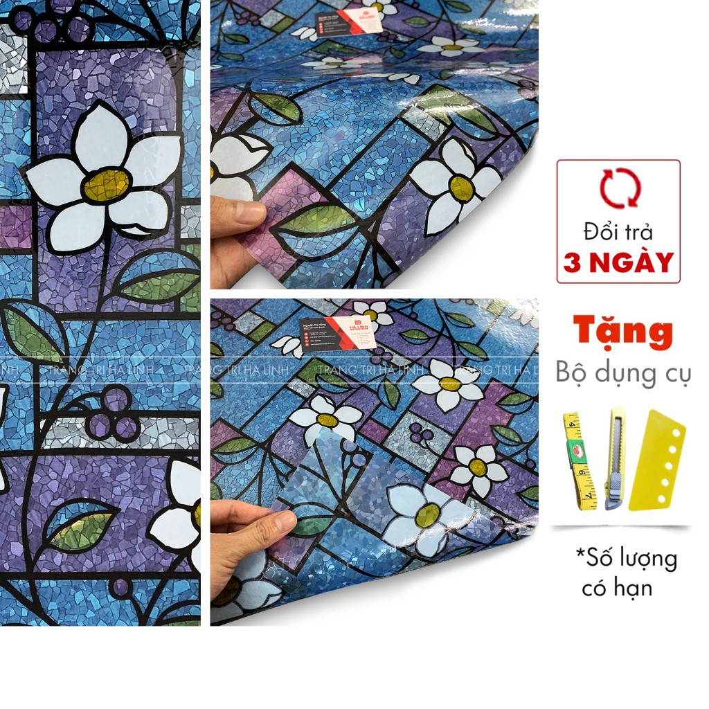 Giấy dán kính hoa văn 3d cao cấp, decal dán kính phòng ngủ đẹp nhiều mẫu