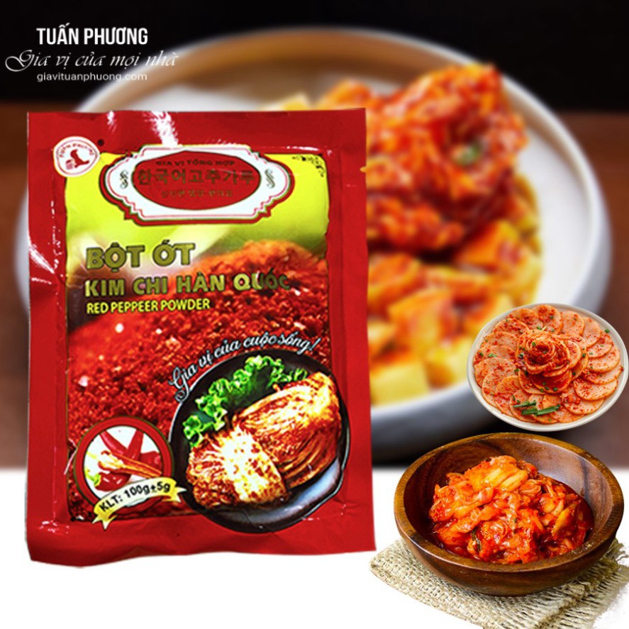 BỘT ỚT KIM CHI HÀN QUỐC CÁNH LỚN GÓI 100G