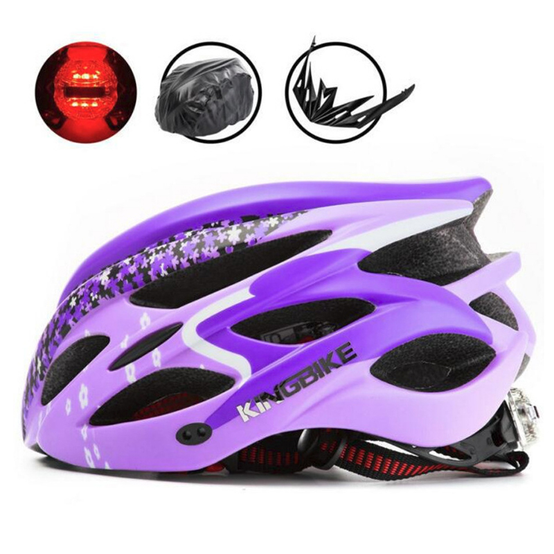 purple cycle helmet