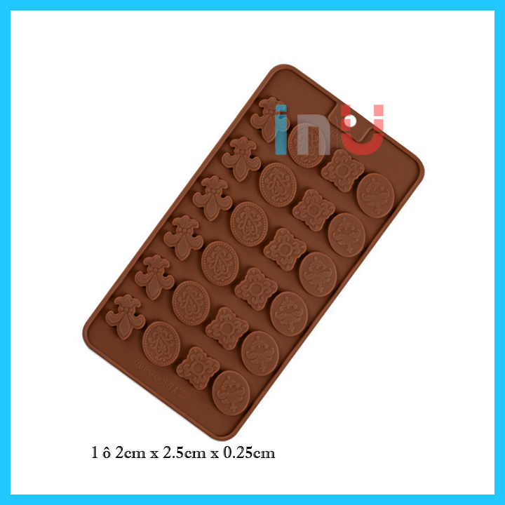[HCM]HCM - Khuôn silicon làm socola thẻ mini trang trí bánh kem bánh fondant mẫu vintage