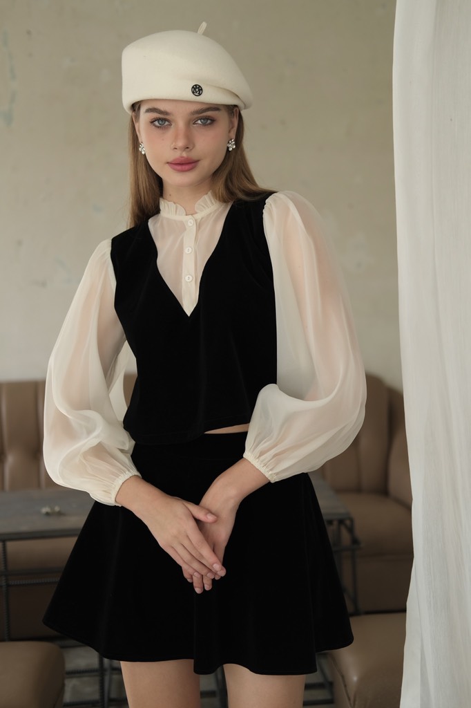 Chân Váy Ngắn Nhung Skort