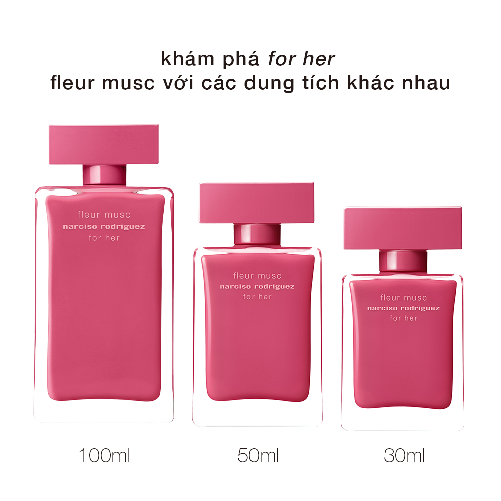 [20H | 05 - 17.01 | ƯU ĐÃI ĐẾN 23% + QUÀ TẶNG 1.740K] Nước Hoa nữ Narciso Rodriguez Fleur Musc For Her Eau De Parfum 100ml