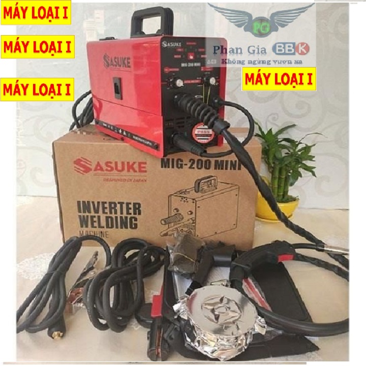 Máy Hàn MIG + Que SASUKE MIG-200 Mini [Chính Hãng] + 1 Cuộn Dây Hàn 1Kg