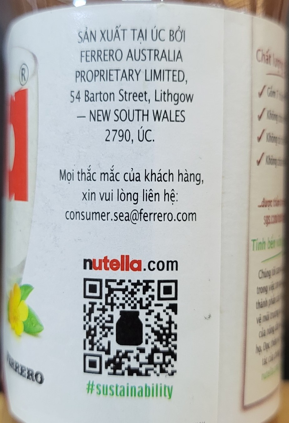 NUTELLA (HỘP NHỰA LỚN 680g) BƠ HẠT PHỈ CA CAO PHẾT BÁNH MÌ Hazelnut Spread with Cocoa