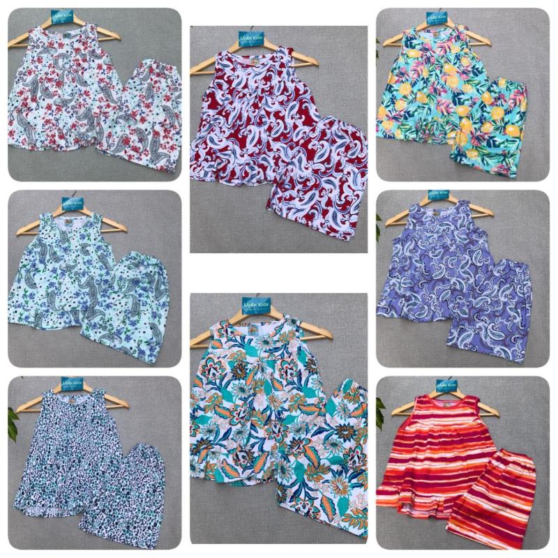 Nơi bán Combo 2 bộ bèo sát nách cho bé gái từ 30-50kg, (bộ bé gái, bộ đồ nữ, bộ mặc nhà)