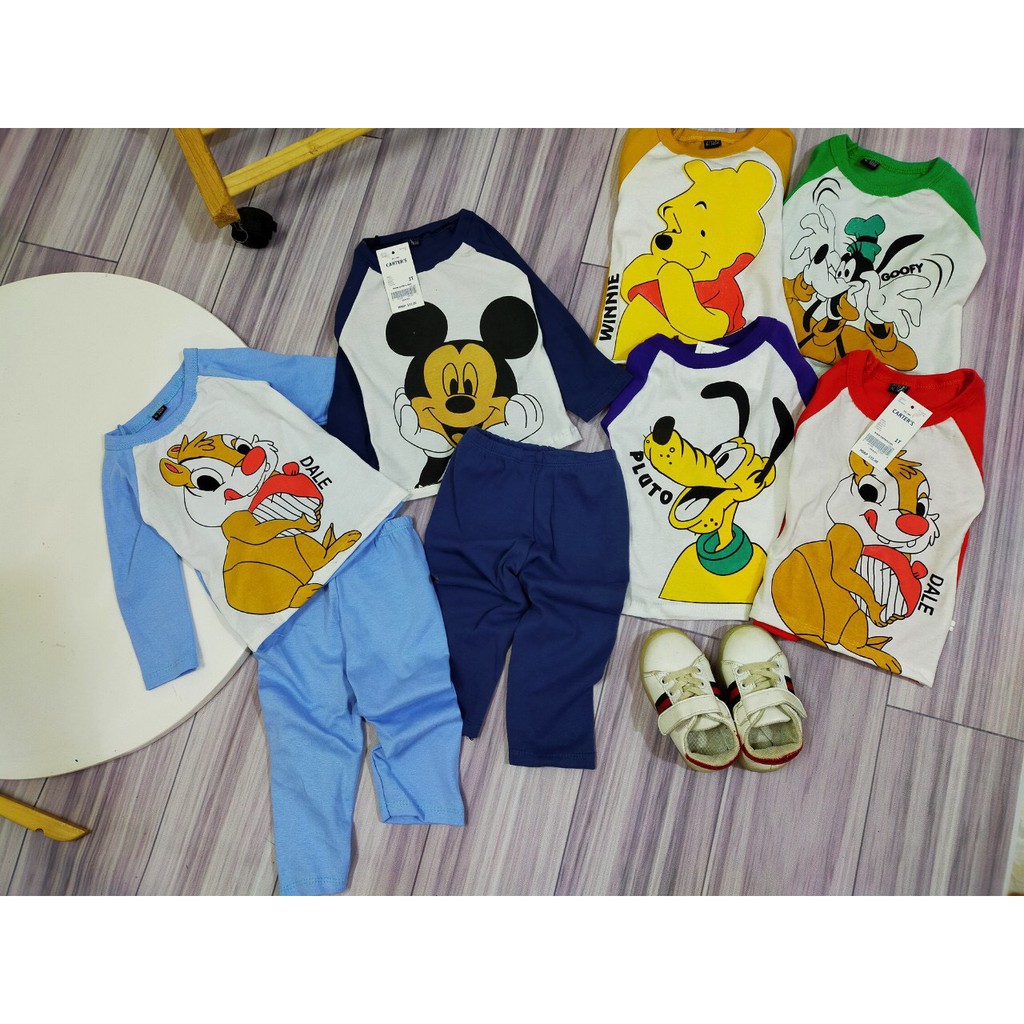Bộ cotton dài tay trẻ em