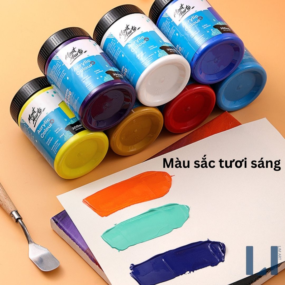 Màu Acrylic 100ml Mont Marte vẽ tranh số hóa, canvas