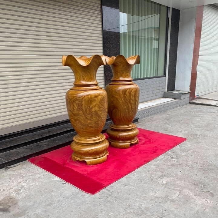 Cặp Lục Bình Gỗ Cẩm Vàng 1m60