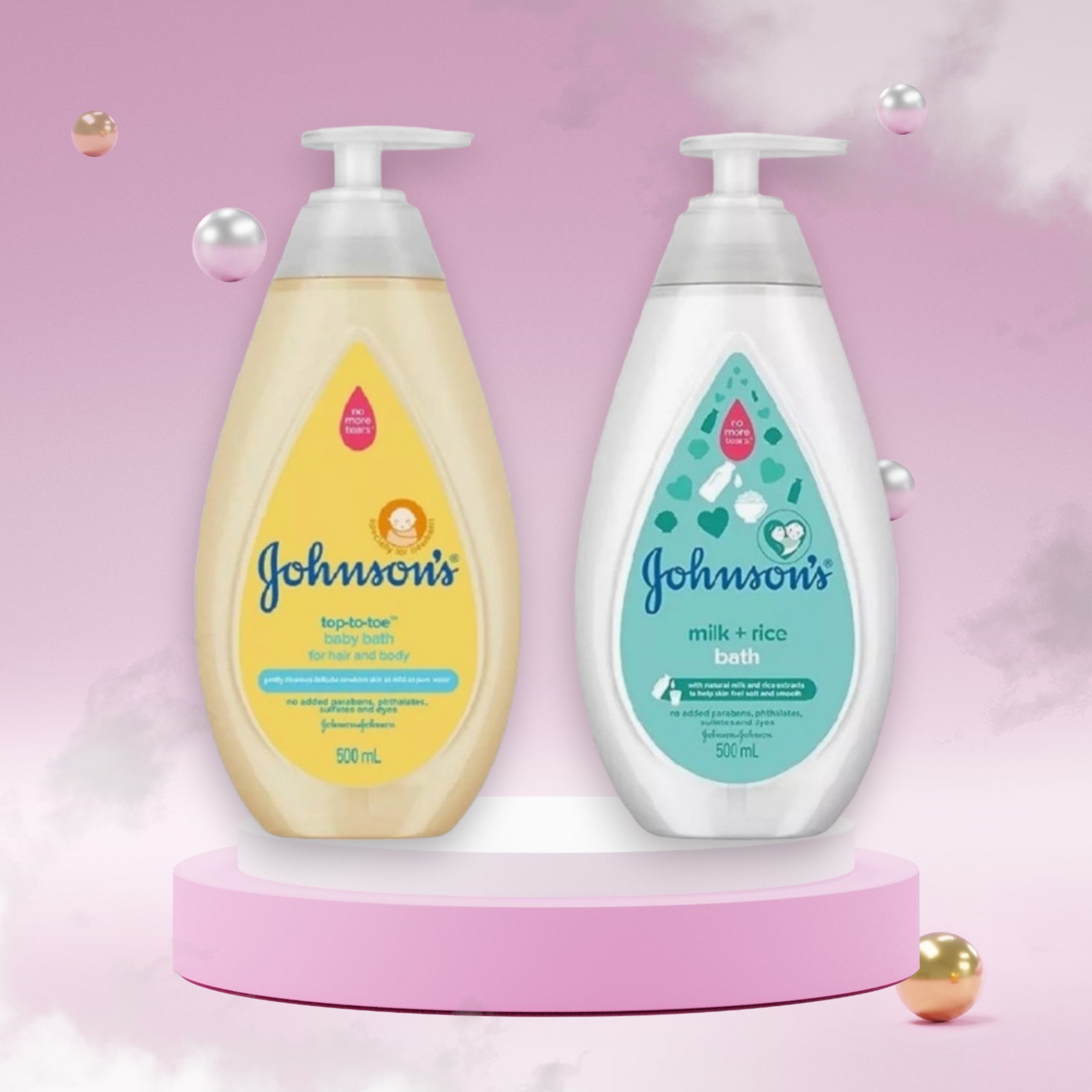 Sữa tắm cho bé Johnson's chứa sữa và gạo 500ml
