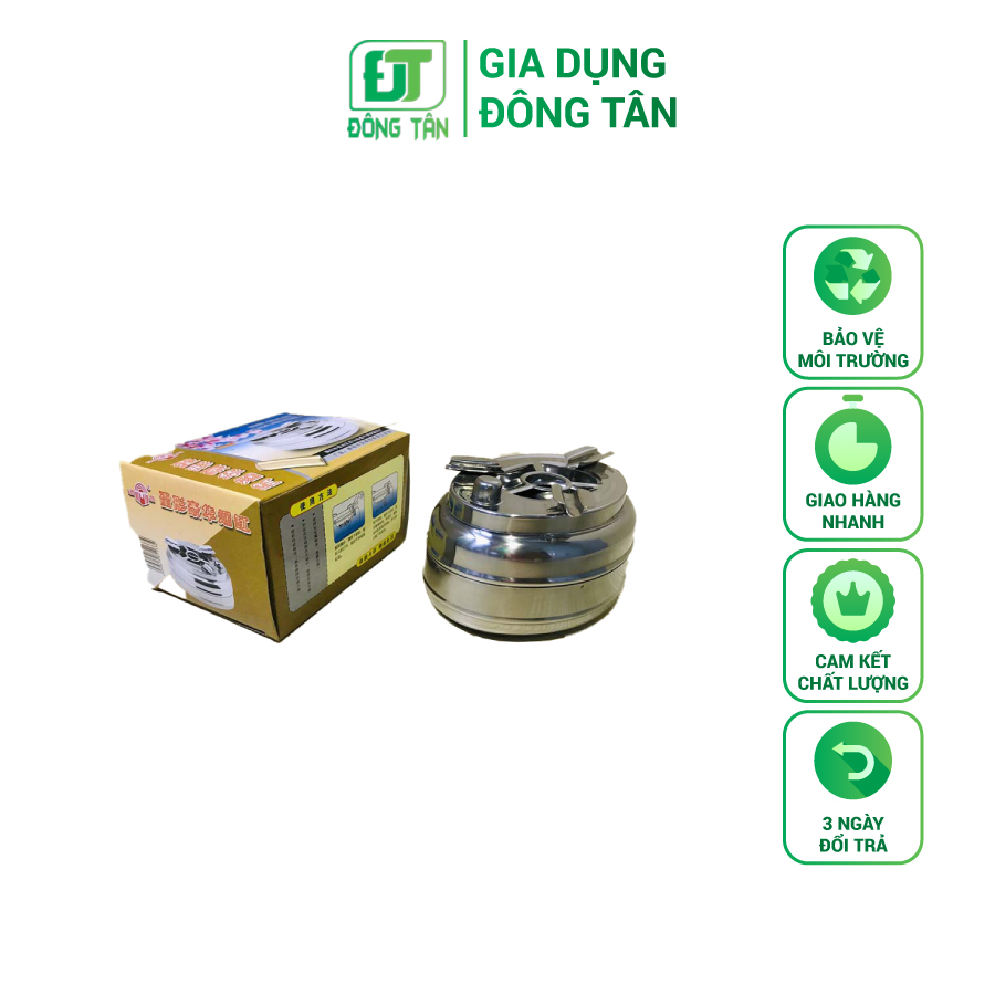 [HCM]Gạt Tàn Inox Cao Cấp Có Nút Đóng Mở