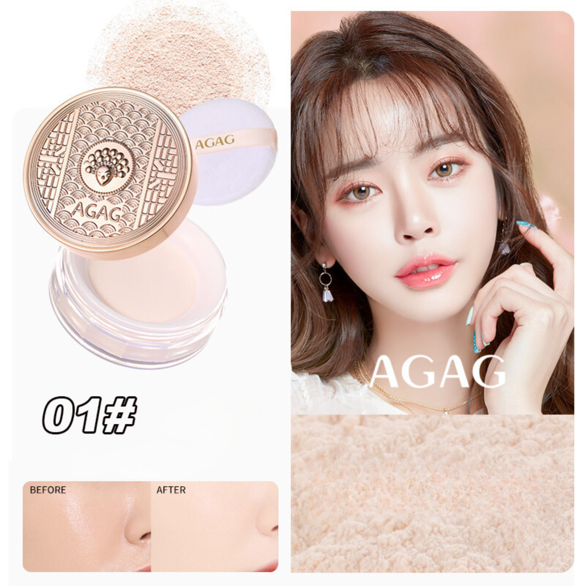 Phấn phủ kềm dầu dạng bột AGAG 6799