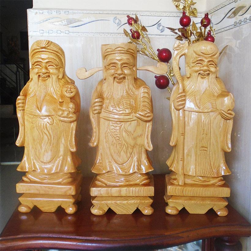 Tam đa gỗ pơ mu cao 26cm ngang 12cm