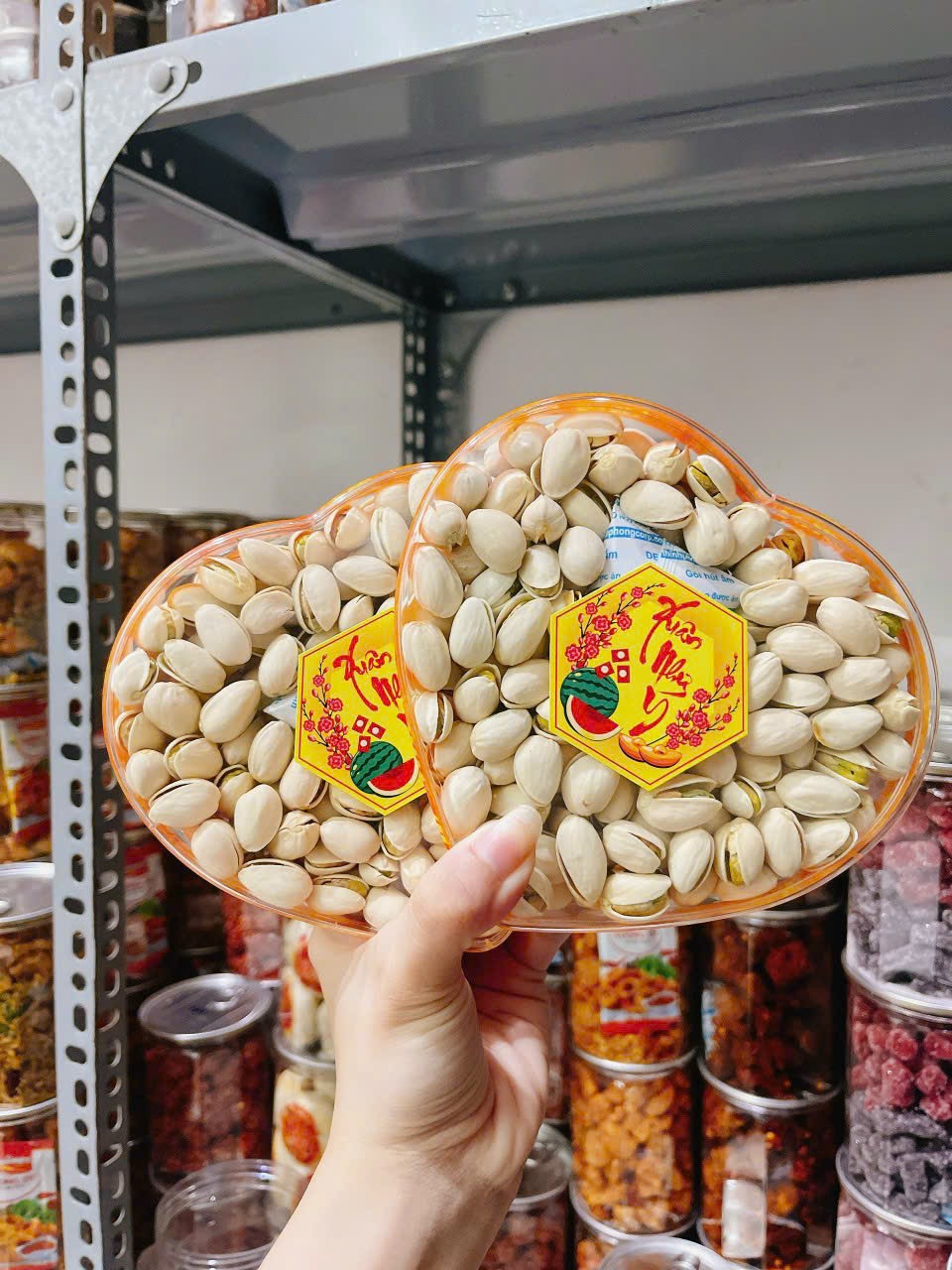 HẠT DẺ CƯỜI KHAY TẾT TRÁI TIM 250~GAM
