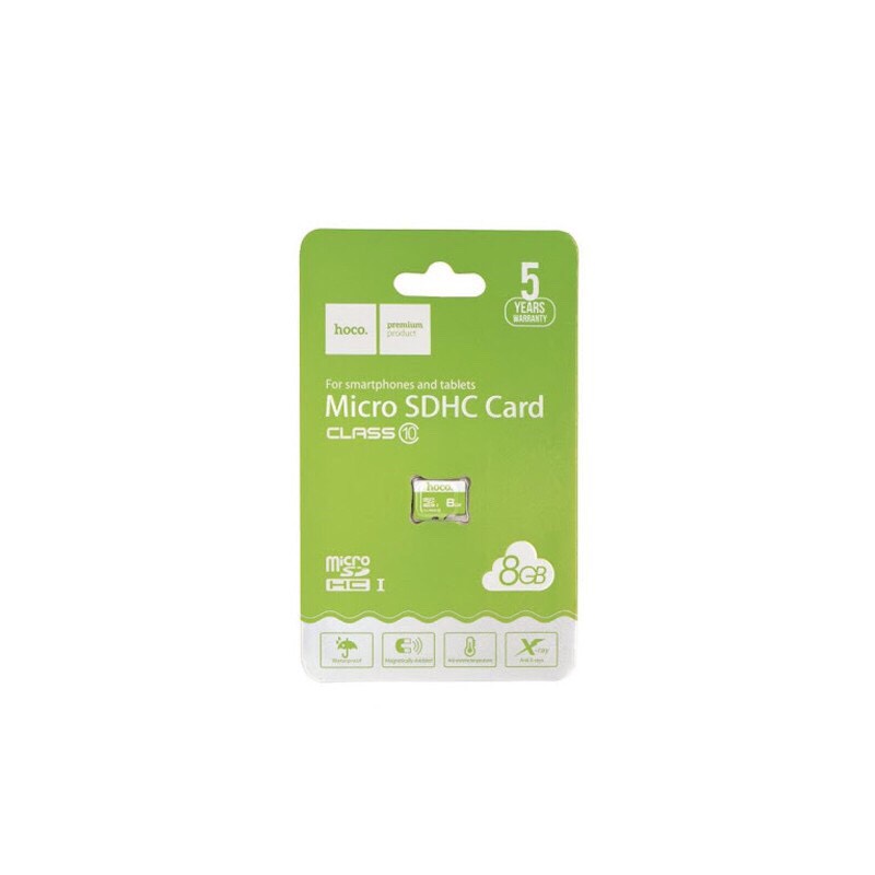 Thẻ Nhớ MICRO SDHC 8GB Hoco Class 10 90MB/S dùng lưu trữ nhạc và dữ liệu