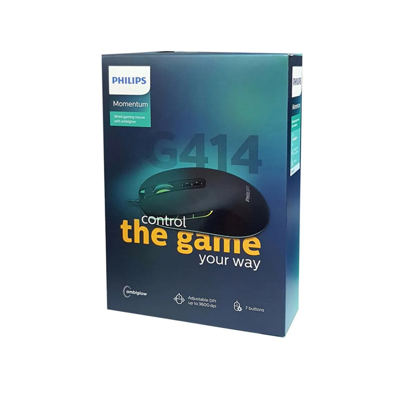 Chuột 7D chuyên game Philips SPK9414 (G414) led RGB - DPI 3700 (đen) - Nhất Tín Computer