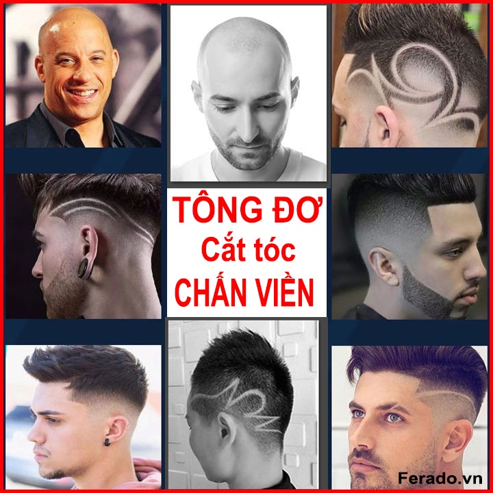 Tông đơ cắt tóc bấm viền sạc điện dq8