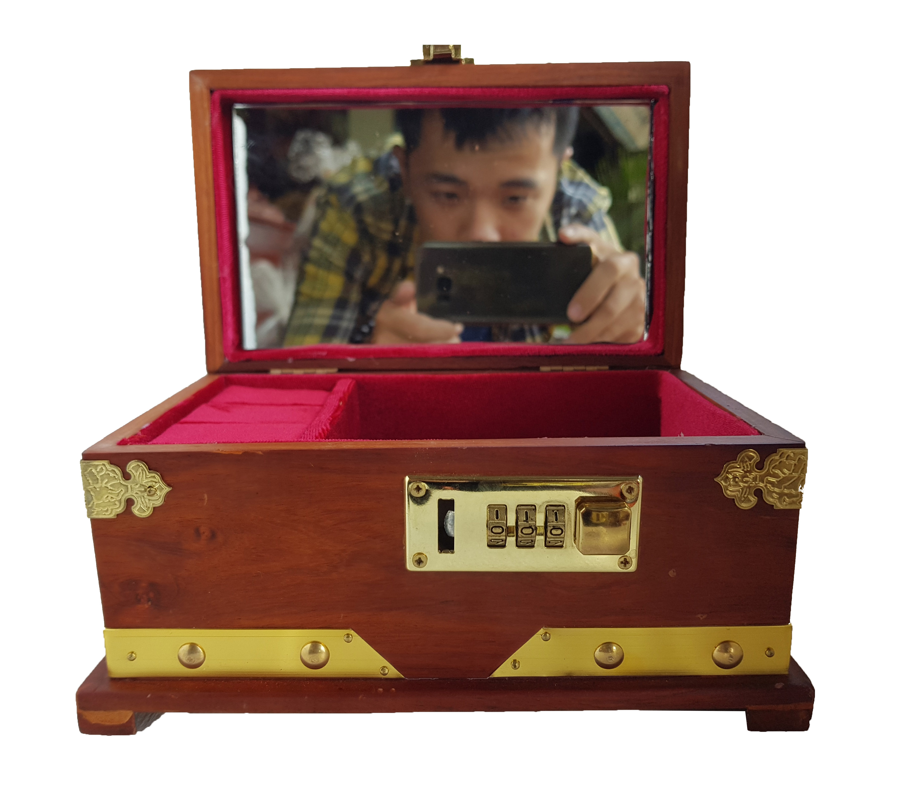 Hộp trang điểm-Hòm trang sức-Hòm cất kho báu có mã khóa