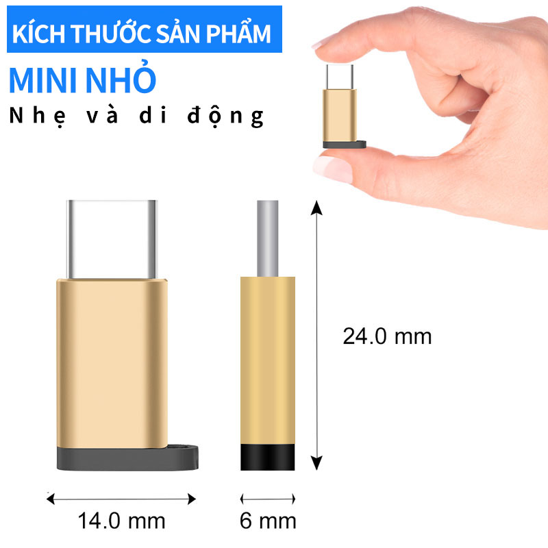 Đầu Chuyển Micro USB Sang Type C