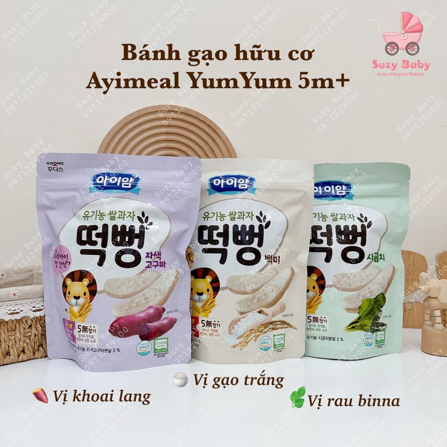 Bánh gạo hữu cơ Yumyum ILdong Hàn Quốc