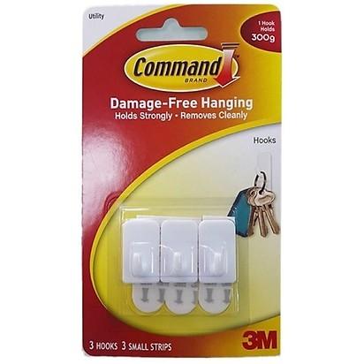 [HCM]Móc dán tường vuông 300gr vỉ 3 cái Command 3M 17502