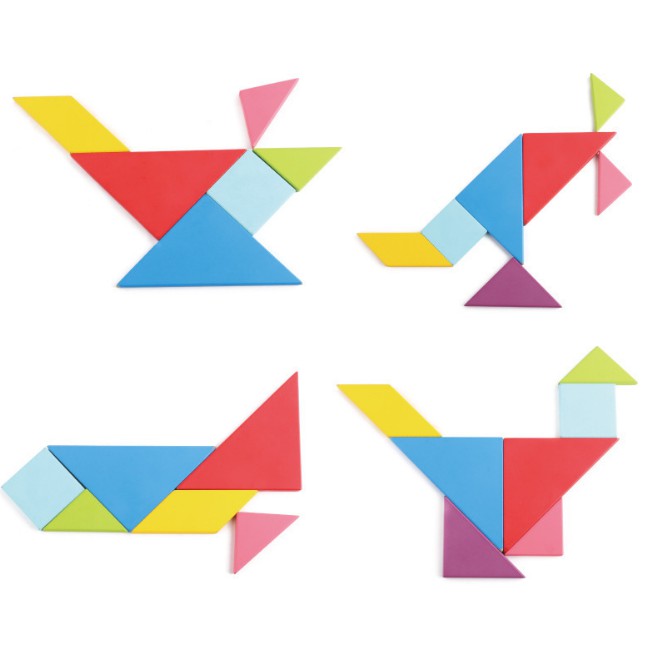 Đồ chơi ghép trí uẩn tangram size vừa cho bé