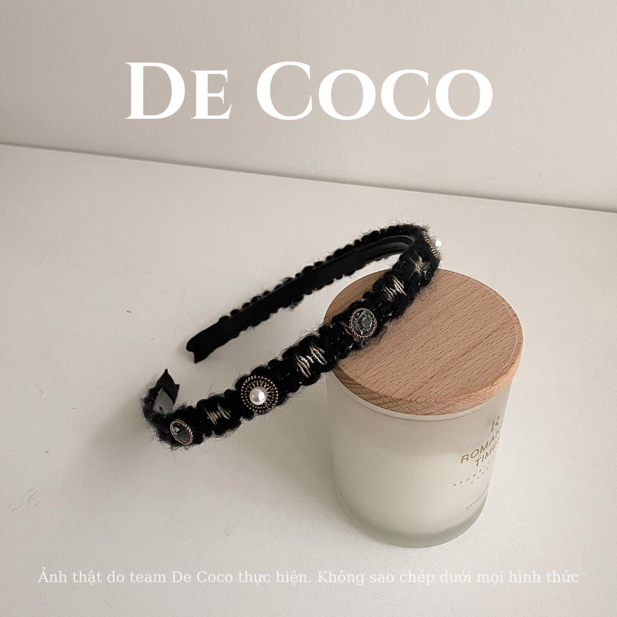Bờm tóc, băng đô dạ đính đá sang chảnh Abi De Coco