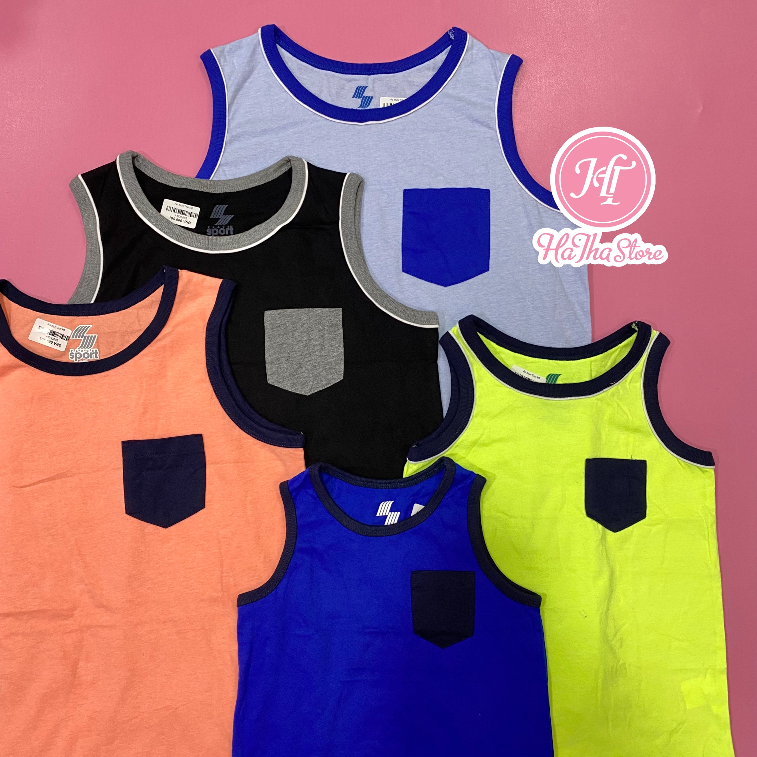 (Size 8-19kg) Áo thun ba lỗ PL4CE cho bé trai