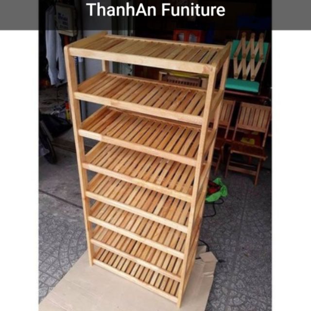 Kệ dép gỗ 8 tầng rộng 60cm