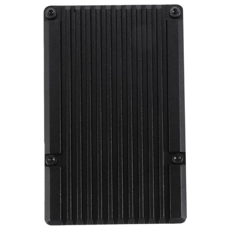 for Raspberry Pi 4 Aluminum Case with Dual Cooling Fan Metal Shell Black Enclosure for Raspberry Pi 4 Model B