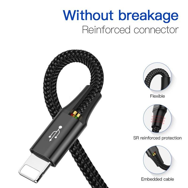 [HCM]Dây cáp sạc đa năng Baseus Rapid 4 in 1 Type-C 2 Lighning Micro USB cho iPhone/ iPad Smartphone & Tablet Android (3.5A 1.2M Fast charge 4 in 1 Cable) - Phân phối HotPhuKien