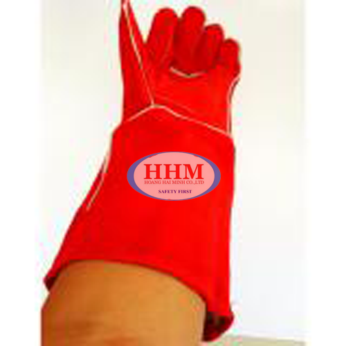 Găng tay da thợ hàn GNC màu đỏ(Red)