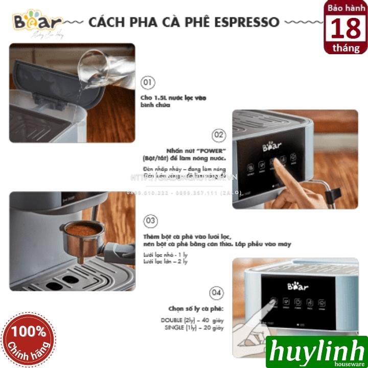 Máy pha cà phê Espresso Bear CF-B15V1 - Pha 1 - 2 tách tự động