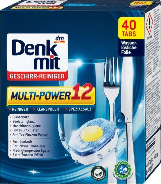 Viên rửa bát Denkmit Geschirr-Reiniger multi-Power - loại 40 viên