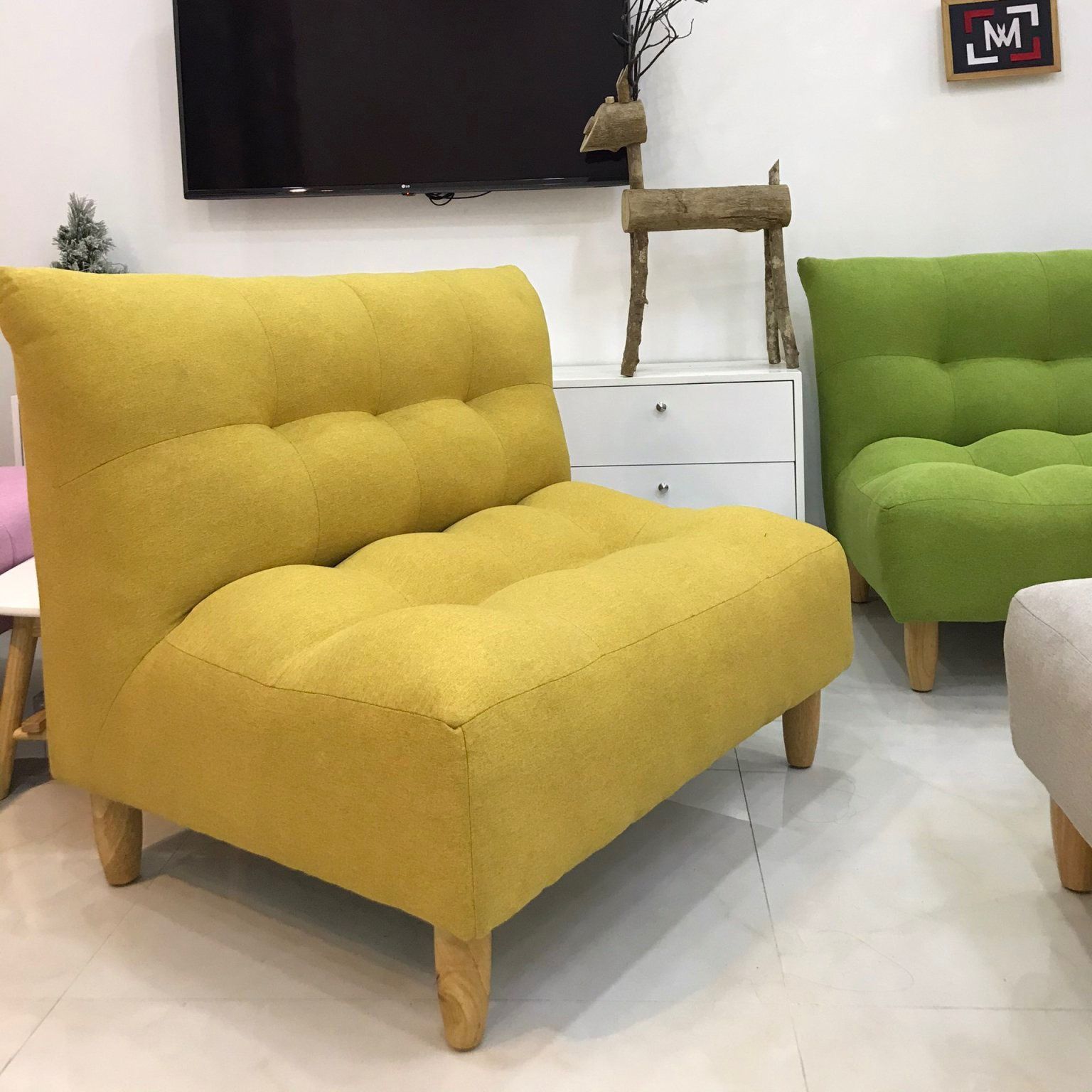 Sofa mini phong cách kiểu hàn phù hợp decor trang trí