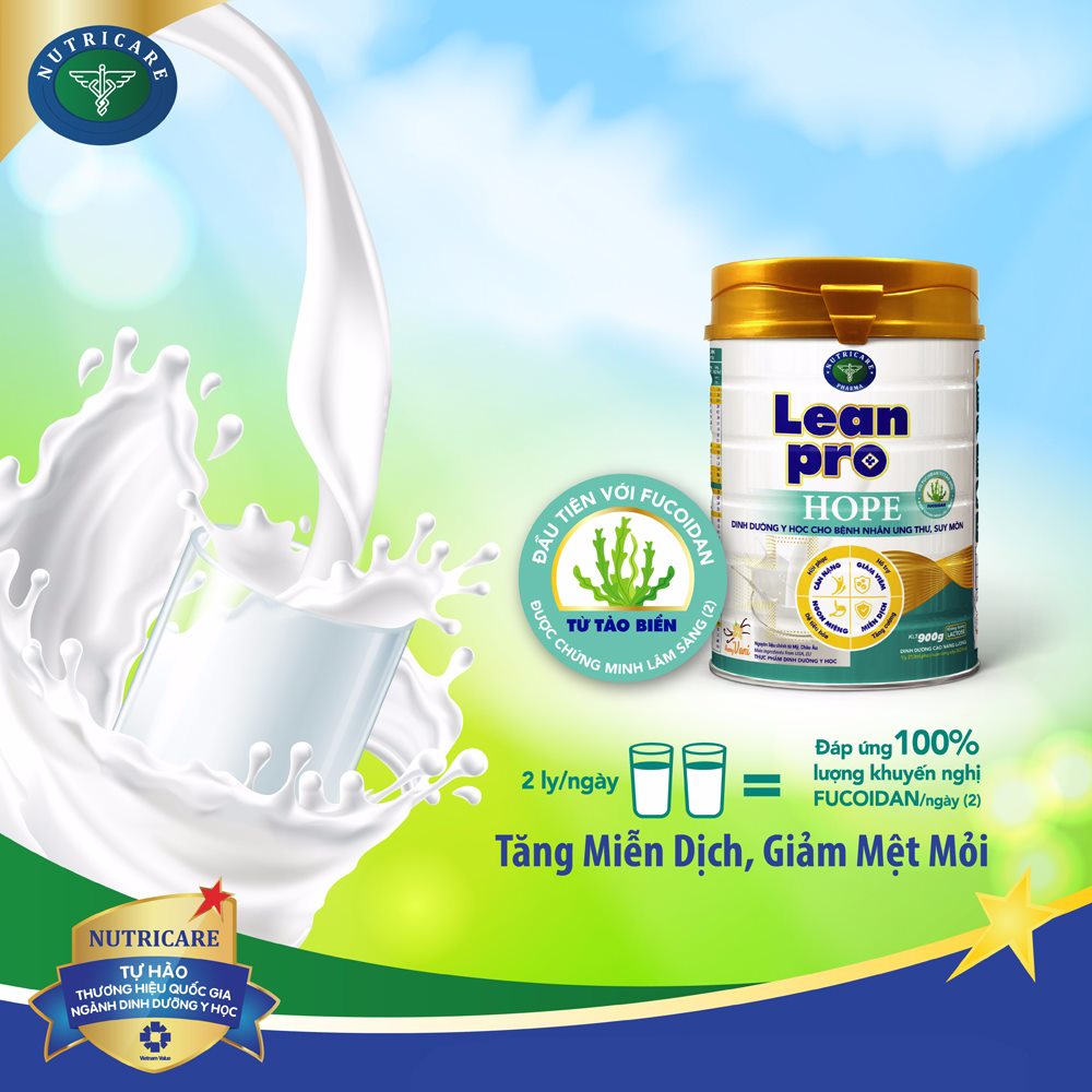 ✅ Sữa bột Leanpro Hope 900gr cho người ung thư, suy mòn