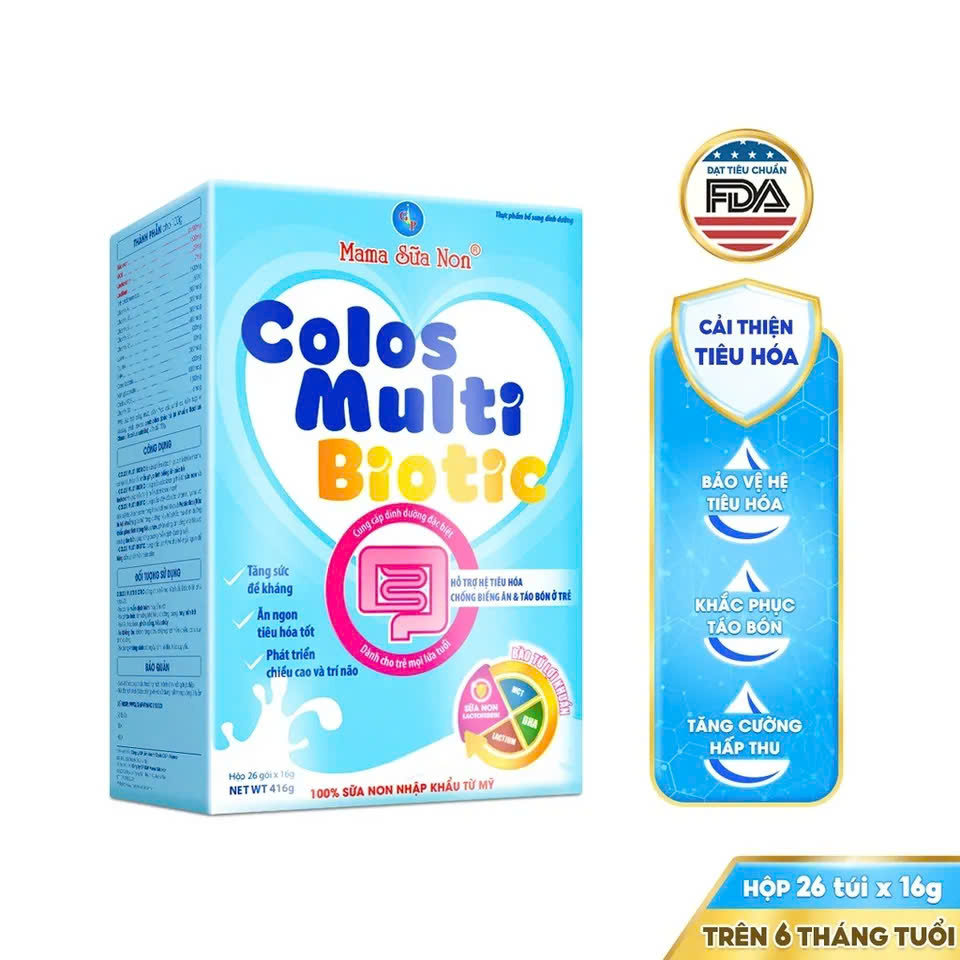 Sữa non Colosmulti Pedia cho trẻ biếng ăn, chậm lên cân_Hộp 22 gói x 16g