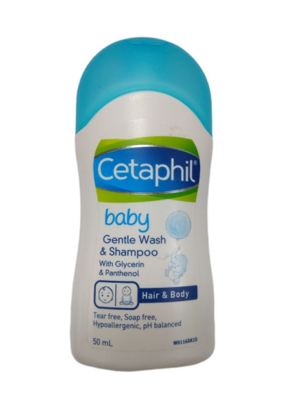 Sữa tắm gội 2 trong 1 Cetaphil Baby Gentle Wash & Shampoo 50ml nhập khẩu
