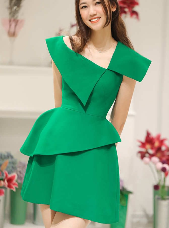 Rập Giấy 30053 - Đầm cổ lệch Megan by SHE