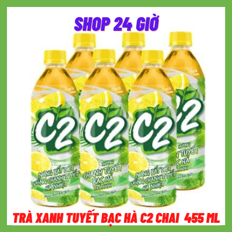 LỐC 6 CHAI TRÀ C2 ĐỦ VỊ 455ML