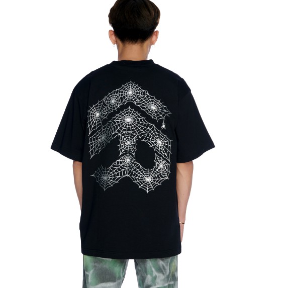 5THEWAY® /spider web/ NEW TEE™ in BLACK aka Áo Thun Đen