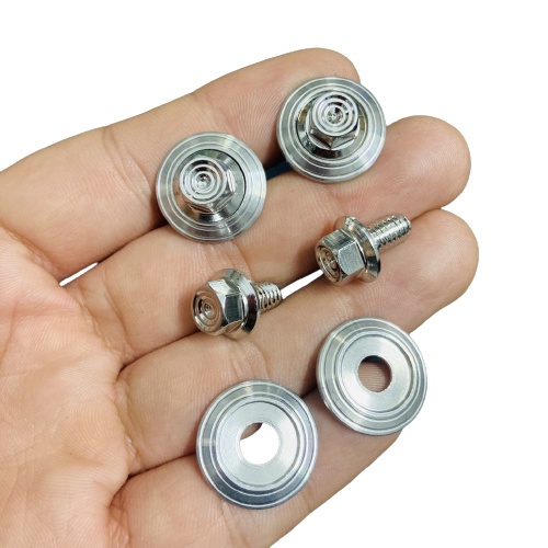 Ốc inox 6ly10 kèm lông đèn thái mẫu mới gắn cacte, hộp sên cho xe Wave, Dream, Sirius, Future và nhiều dòng xe khác