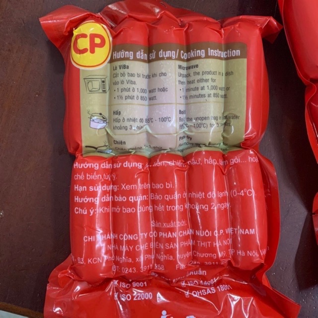1 gói xúc xích CP VEAL 500g (10 chiếc-Date luôn mới)
