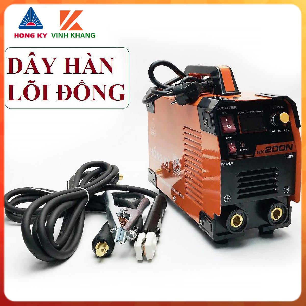 may han hong ky HK 200N, máy hàn điện công nghệ inverter IGBT, chống giật, Tự ngăt khi quá tải quá nhiệt, dễ mồi lửa hơn