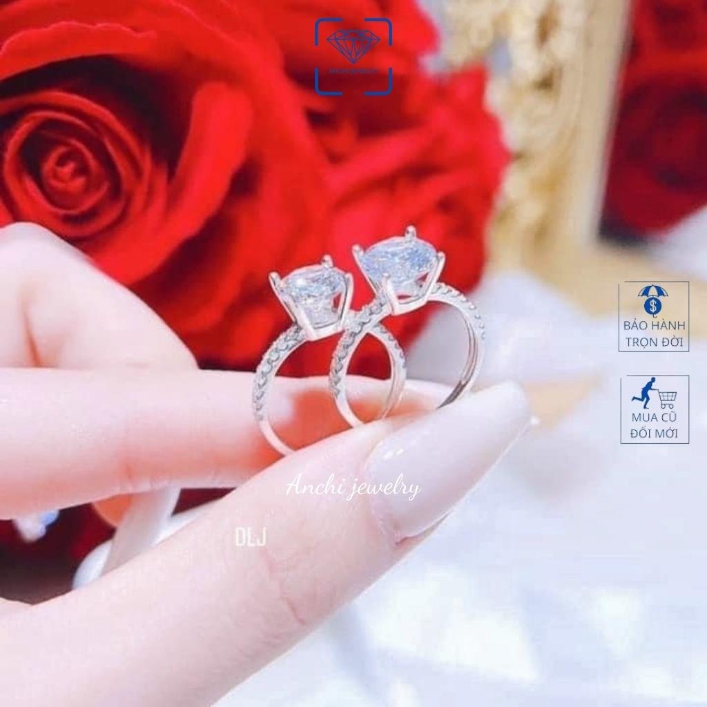 Nhẫn bạc đính đá trẻ trung, Vàng bạc an chi