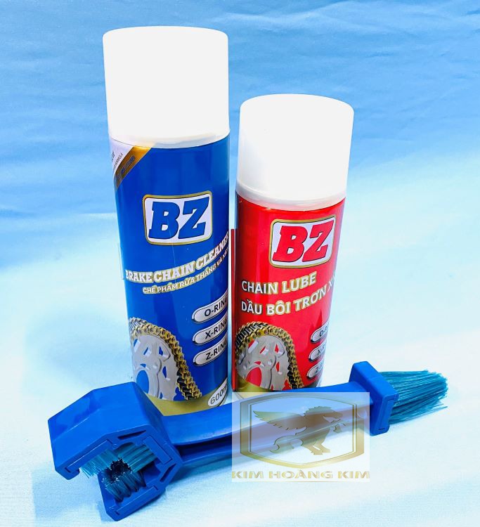 Combo 3 món BZ Xịt sên,dưỡng sên và bàn chải tặng kèm vệ sinh Sên xe máy