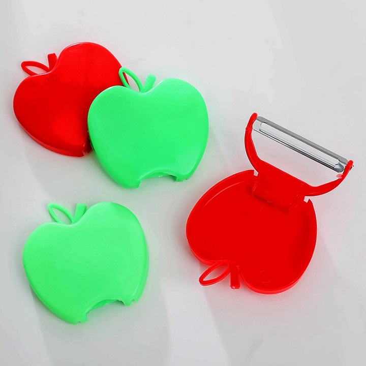 Set 3 curette root fruit apple shape folding compact handy-peeled knife multi-purpose folding compact apple shape