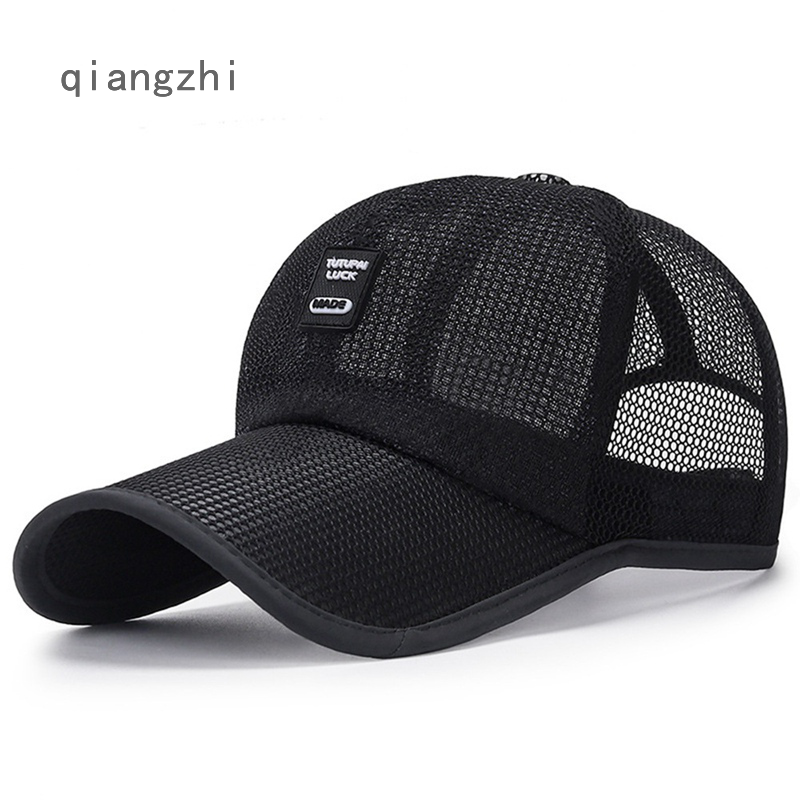 QZH New Summer Outdoor Long-brimmed Sunshade Net Hat Ladies Sunscreen Baseball Cap Summer Big-edge Breathable Hat Men