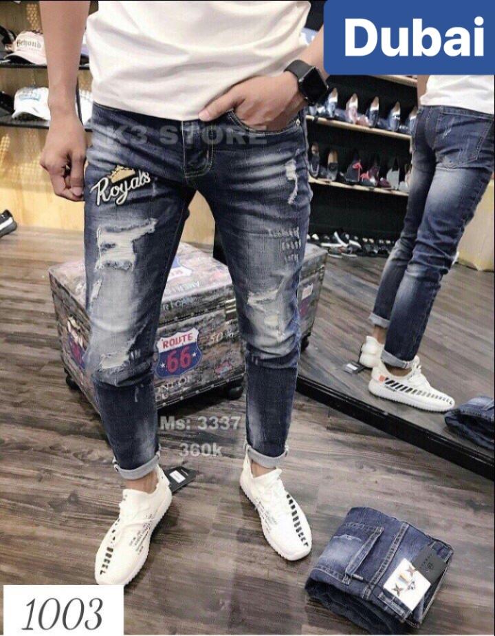 QUẦN JEAN BAGGY NAM CHẤT BÒ THÊU HOÀNG GIA CANADA BD-1003 CAO CẤP - DUBAI FASHION