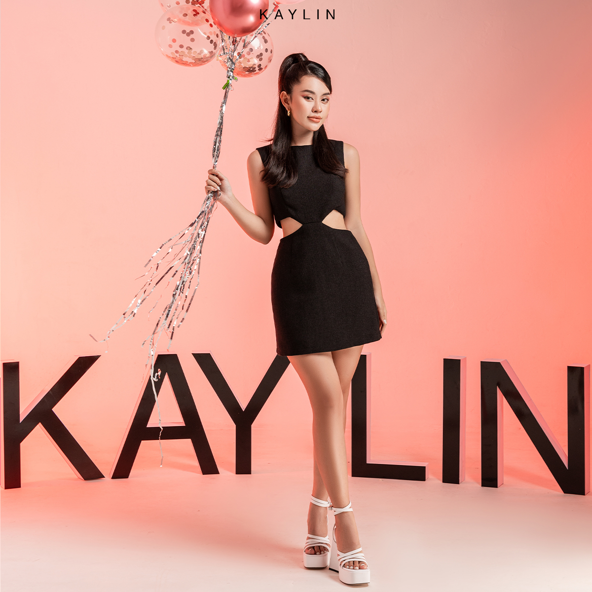 Đầm Tweer khoét eo N1802 - KAYLIN