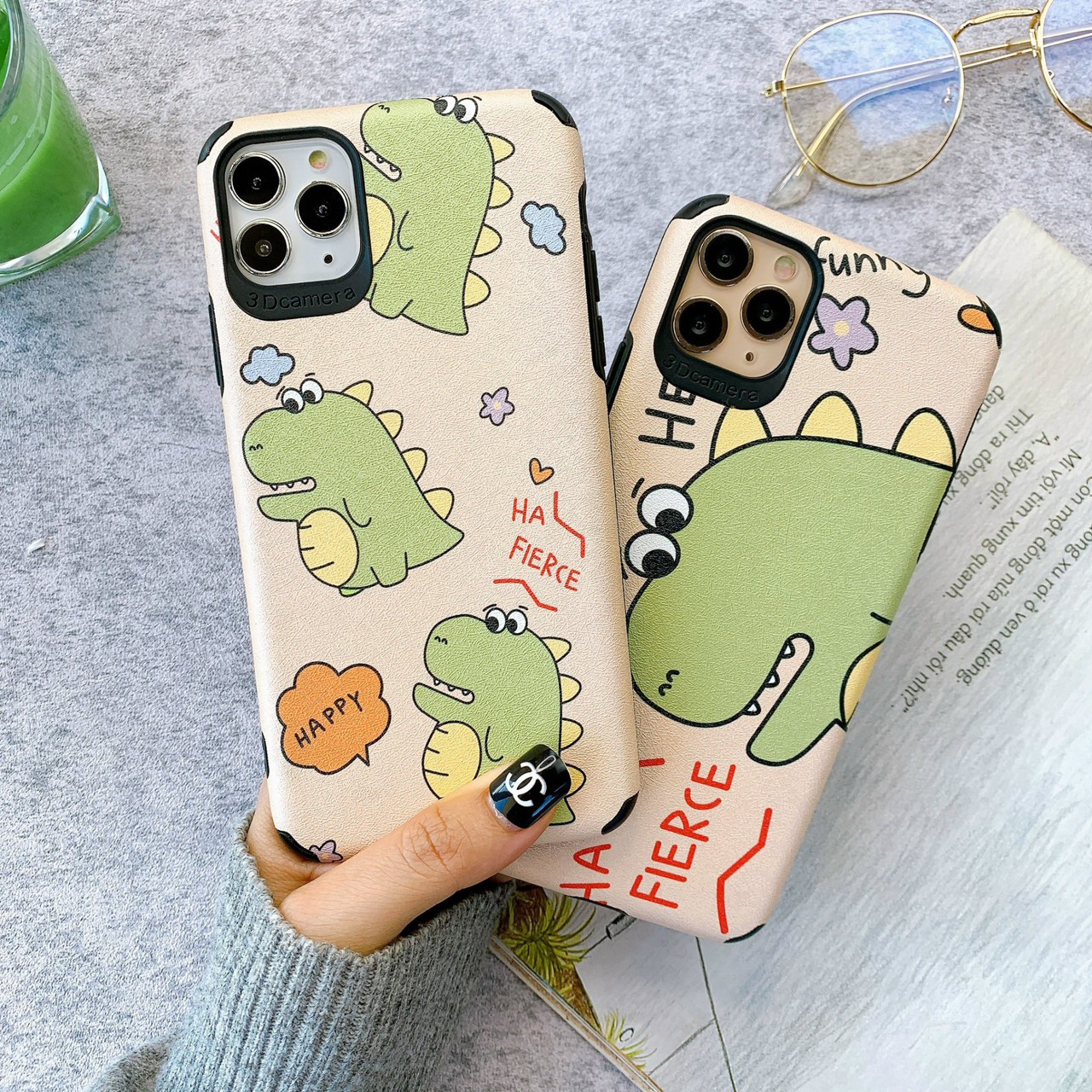 Ốp Lưng Da IMD Dino Ha Fierce